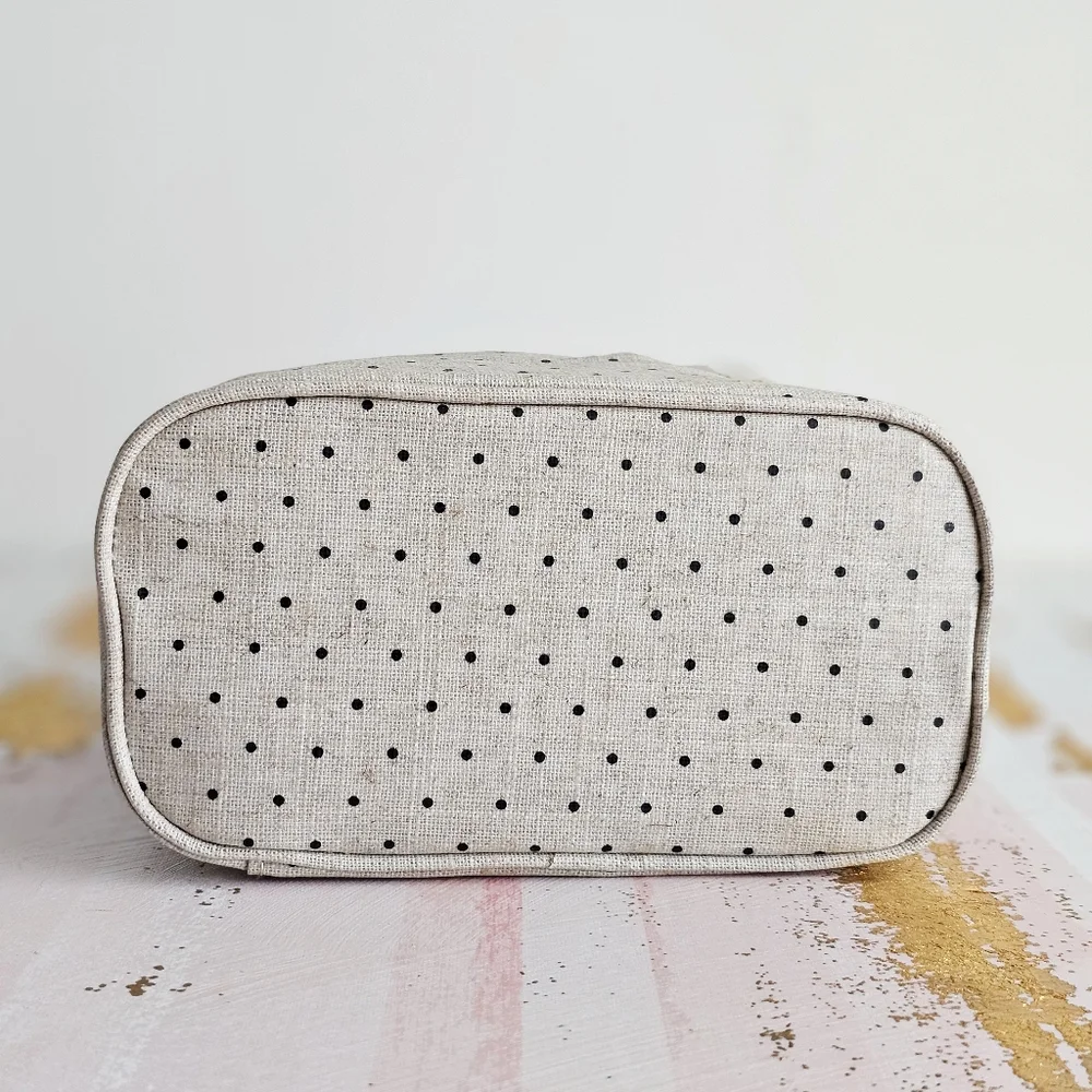 Kate Spade New York Lunch Tote Deco Dots Out to Lunch Coated Linen Cover